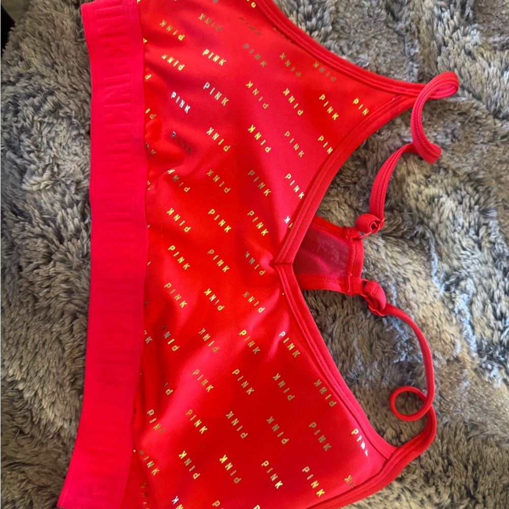 PINK Victoria's Secret Red Sports Bra